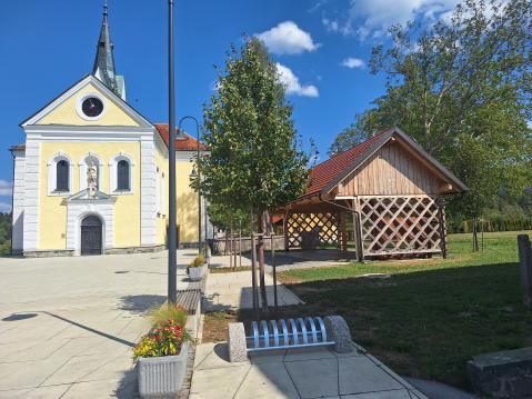 Lokacija novega kolesarskega stojala.
