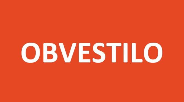 OBVESTILO